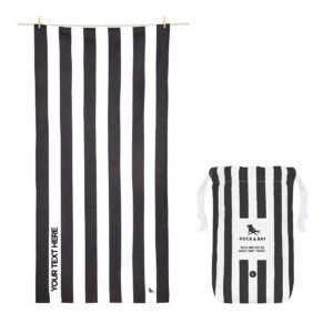 Dock & Bay Quick Dry Beach Towel- Kamari Charcoal