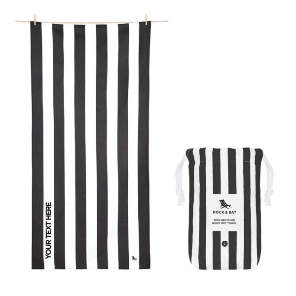 Dock & Bay Quick Dry Beach Towel- Kamari Charcoal