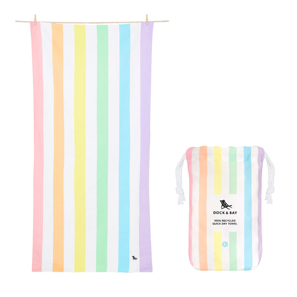 Dock & Bay Quick Dry Beach Towel-Unicorn Waves