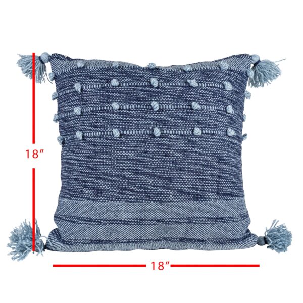Kelly Handwoven Throw Pillow - Blue - Image 5