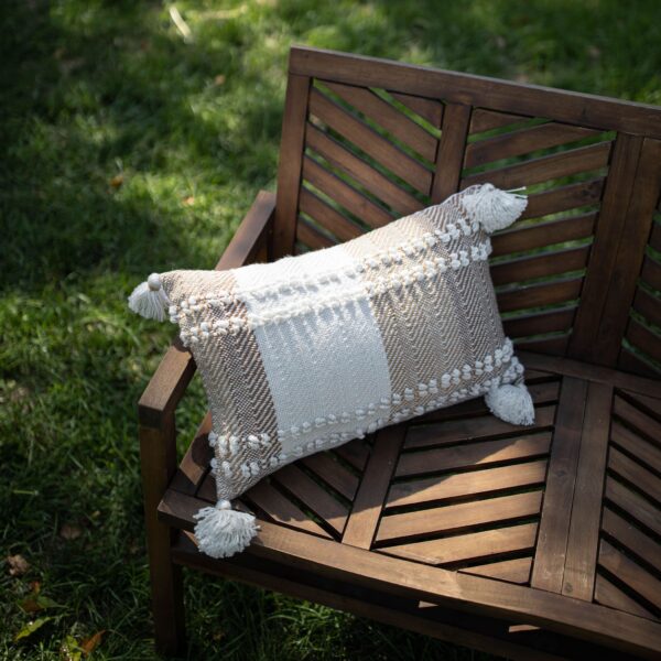 Laney Handwoven Throw Pillow - Brown