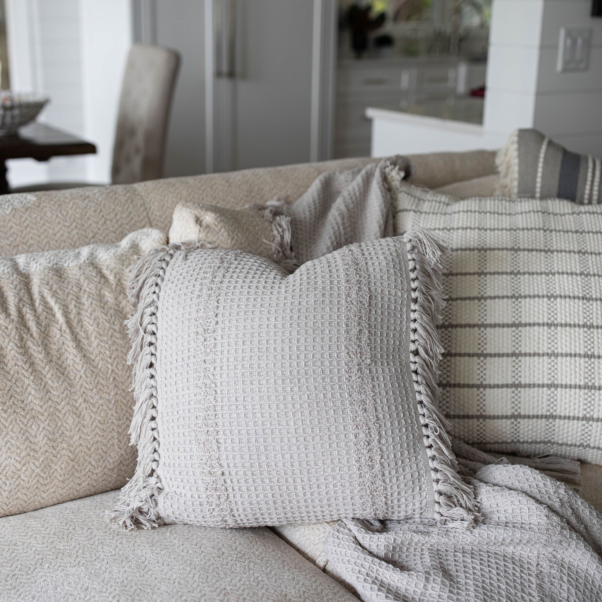 Hand Woven Wilhelmine Pillow Gray