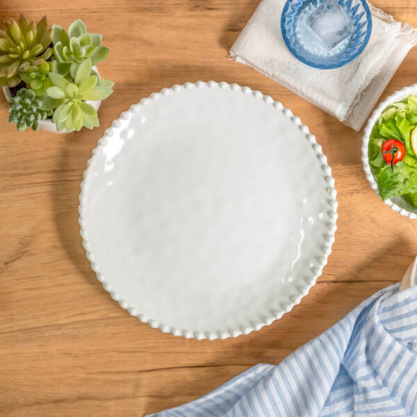 Beaded Pearl 11" Melamine Dinner Plate - Image 4