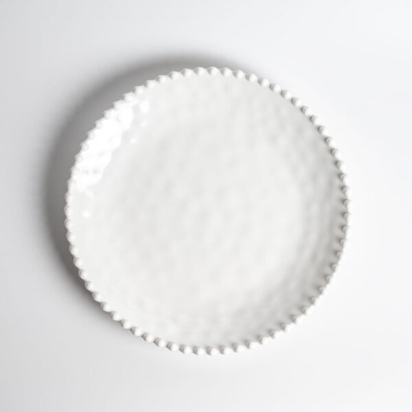 Beaded Pearl 11" Melamine Dinner Plate