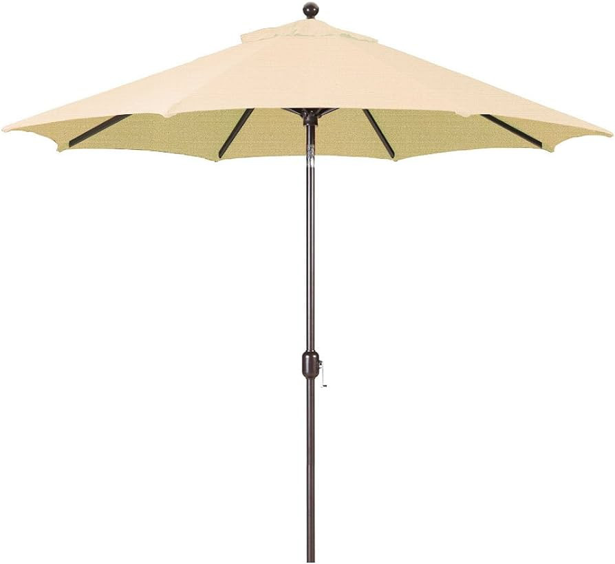9' Sunbrella Deluxe Auto Tilt Umbrella - Black Frame