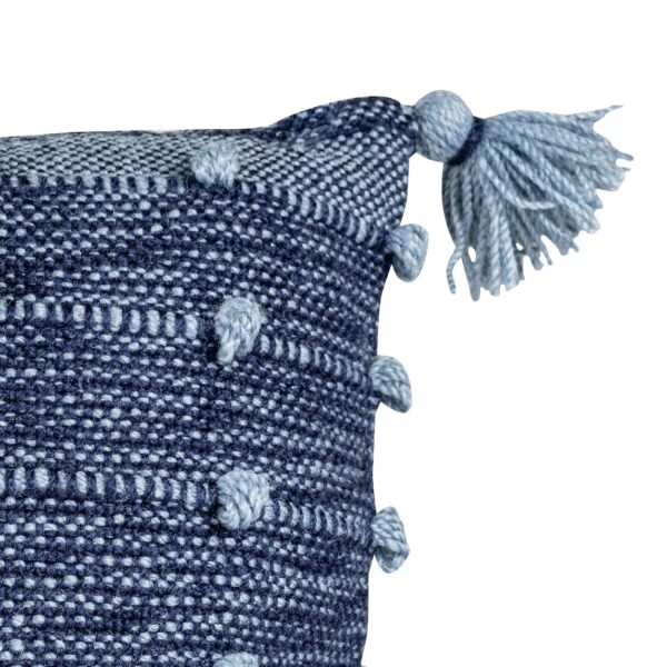 Kelly Handwoven Throw Pillow - Blue - Image 3