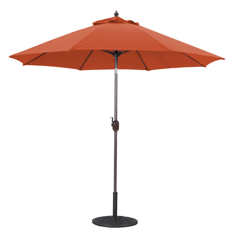 9' Manual Tilt Umbrella - Bronze Frame