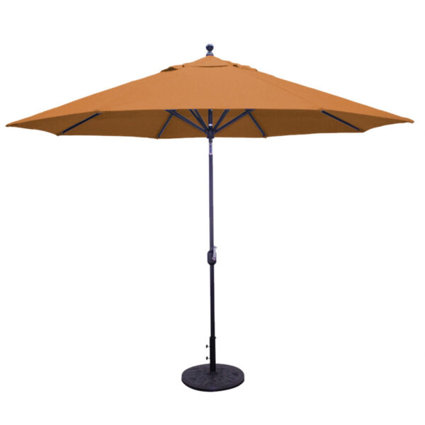 11' Sunbrella Deluxe Auto Tilt Umbrella - Bronze Frame