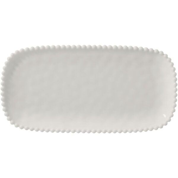 Beaded Pearl 14.5"x7.25" Appetizer Tray