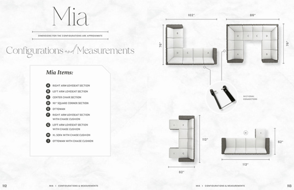 Mia Sofa with Chaise Cushion - Image 3