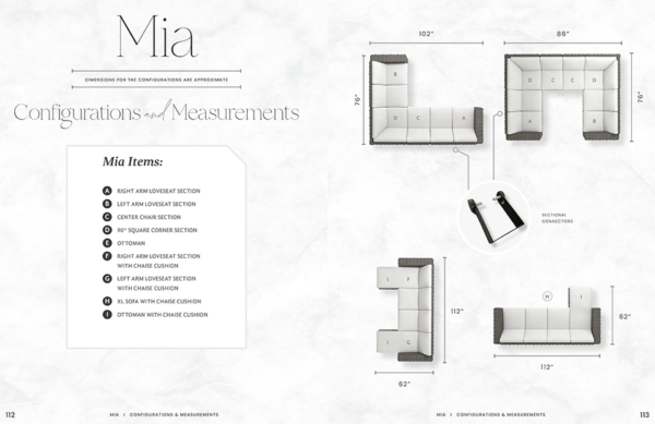Mia XL Sofa with Chaise Cushion - Image 3