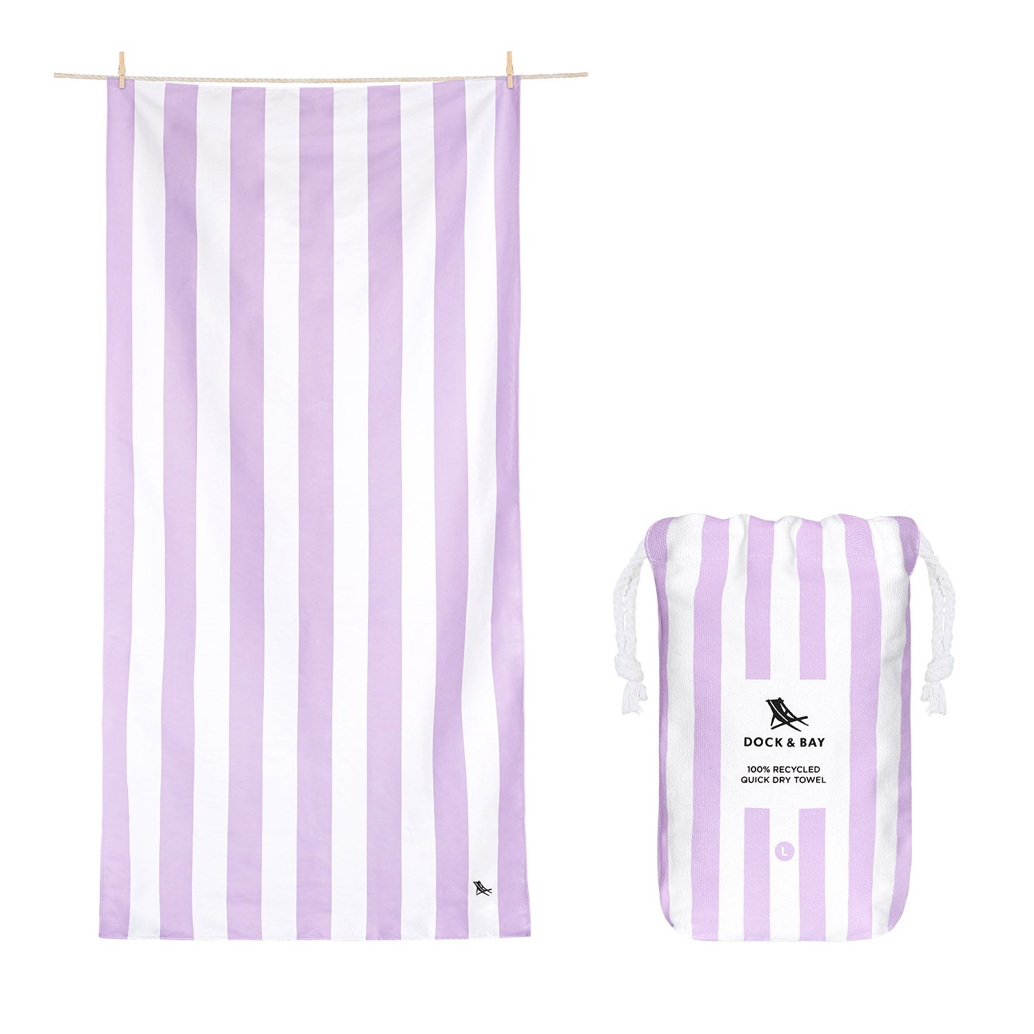 Dock & Bay Quick Dry Beach Towel-Lombok Lilac