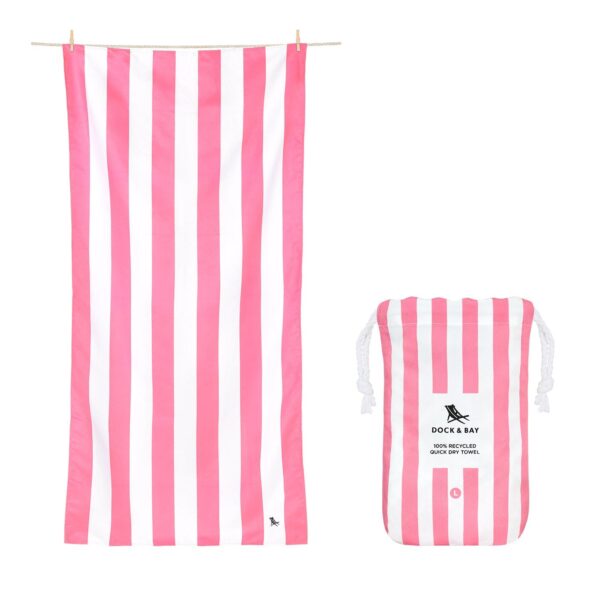 Dock & Bay Quick Dry Beach Towel- Phi Phi Pink