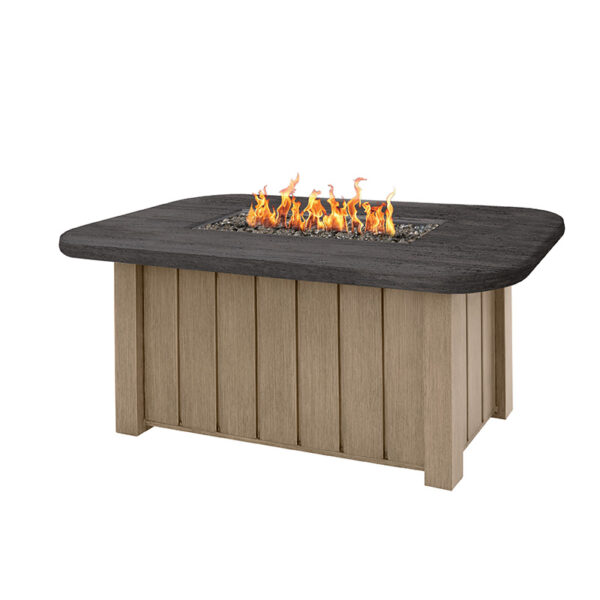 Trevi Rectangular Fire Pit + Pompano Top - Image 2
