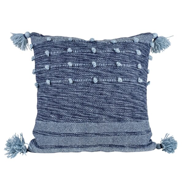 Kelly Handwoven Throw Pillow - Blue - Image 2