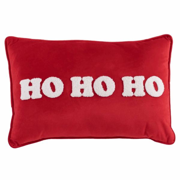 Hohoho Embroidered Pillow