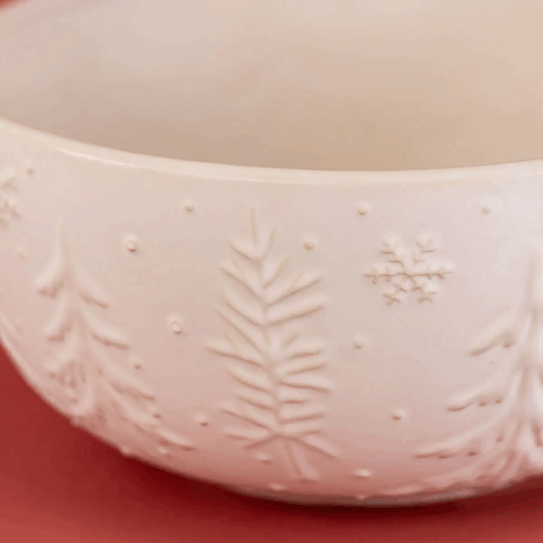 Winter Fir Serving Bowl Antique White - Image 2