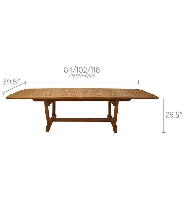 84/102/120" Gala Expansion Table - Double Leaf - Image 2
