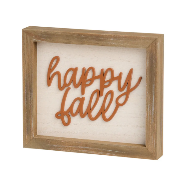 Happy Fall Laser Framed Sign