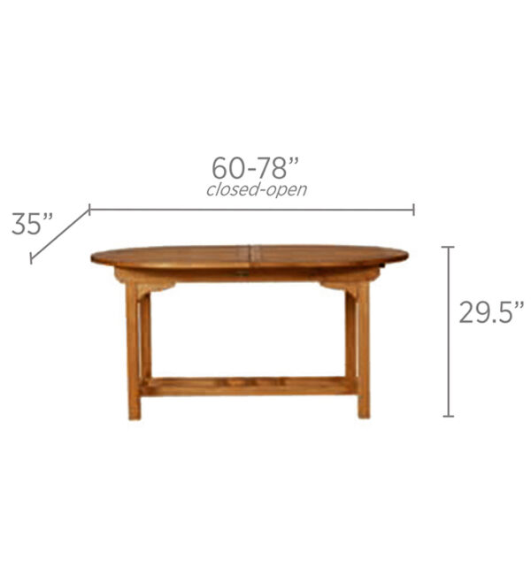60/78" Family Expansion Table - Oval - Image 2