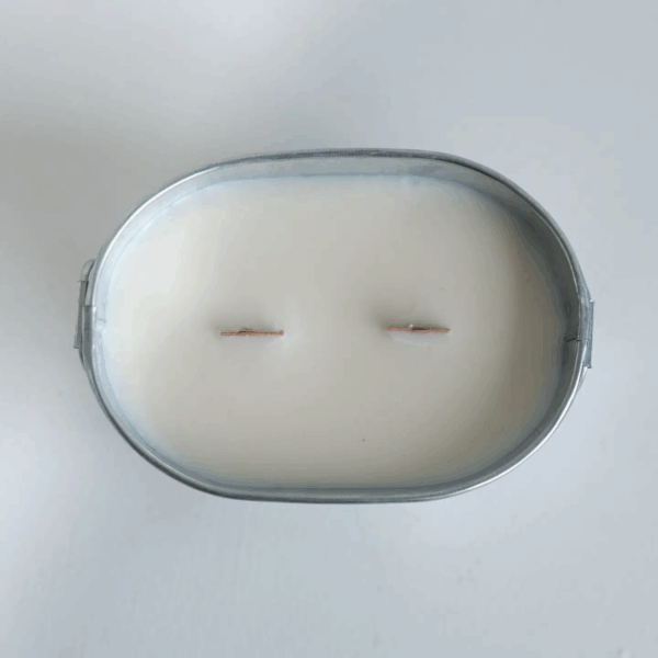 Galvanized Trough Outdoor Candle - Image 3