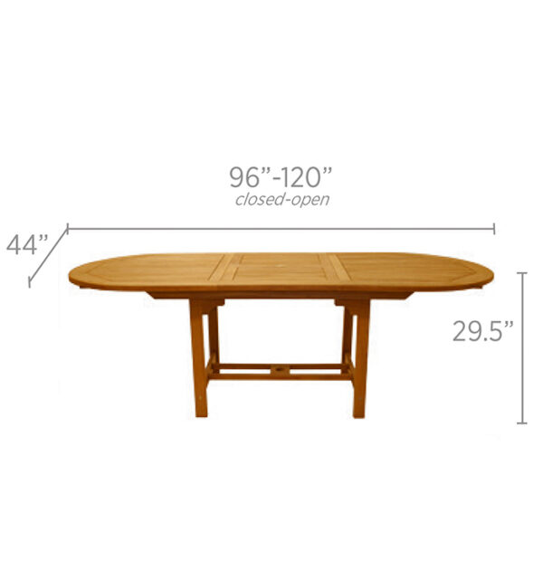 96/120" Family Expansion Table - Oval - Image 2