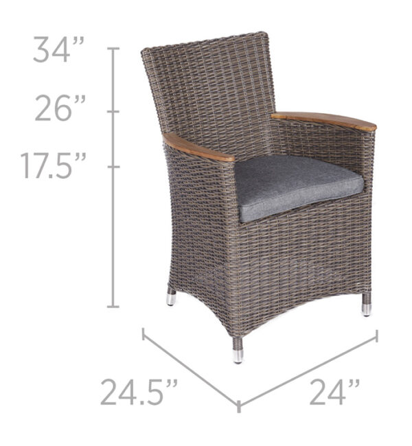 Helena Chair Honey / White Cushion - Image 3