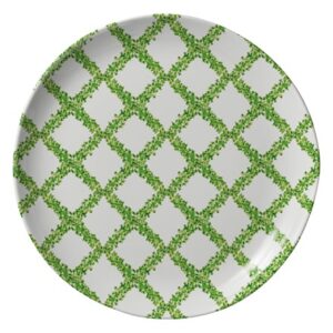 Topiary Trellis Dinner Plate - Green