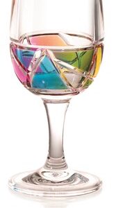 Mosaic Wine Glass Rainbow